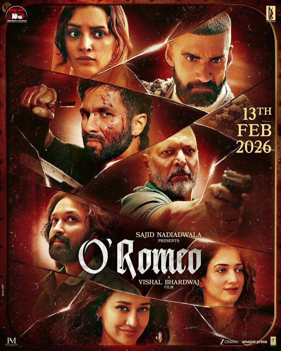 O' Romeo (2026) - Action Romantic Thriller | Shahid Kapoor | Triptii Dimri poster